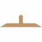 Ekena Millwork Portland Smooth Timber Gable Bracket, Western Red Cedar, 60"W x 17"H x 5 1/2"D x 5 1/2"F, 7/12 Pitch GBW060X17X0606POR00SWR - alternate 1